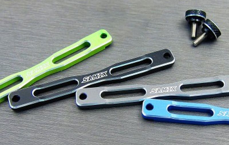 SAMIX Dämpferplatte stiffener Set v/h für Axial SCX10-2 SCX2-6033