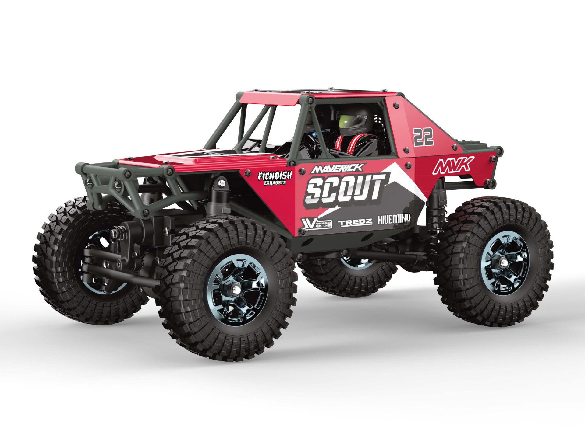 Maverick Scout-24 1/24th Rock Crawler - Rot 151301 - Abbildung 1