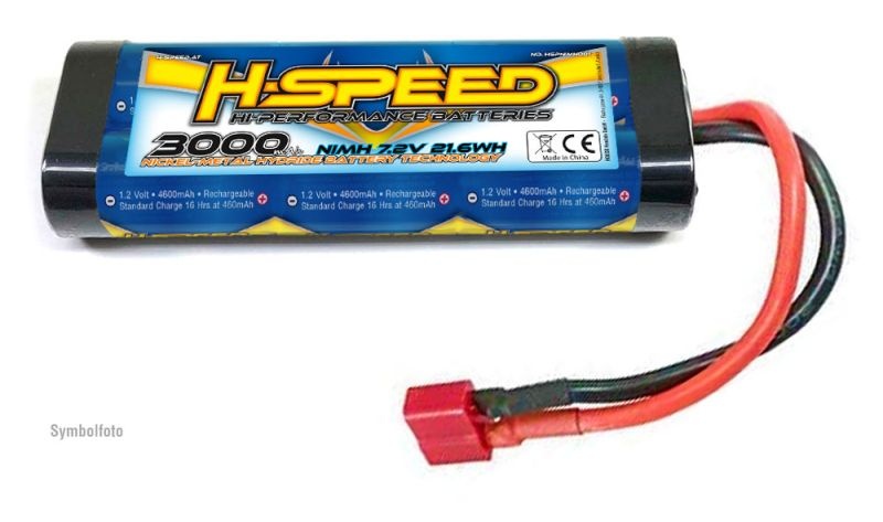 H-SPEED 3000mAh 7.2V Stick NimH Akku HSPNIMH001