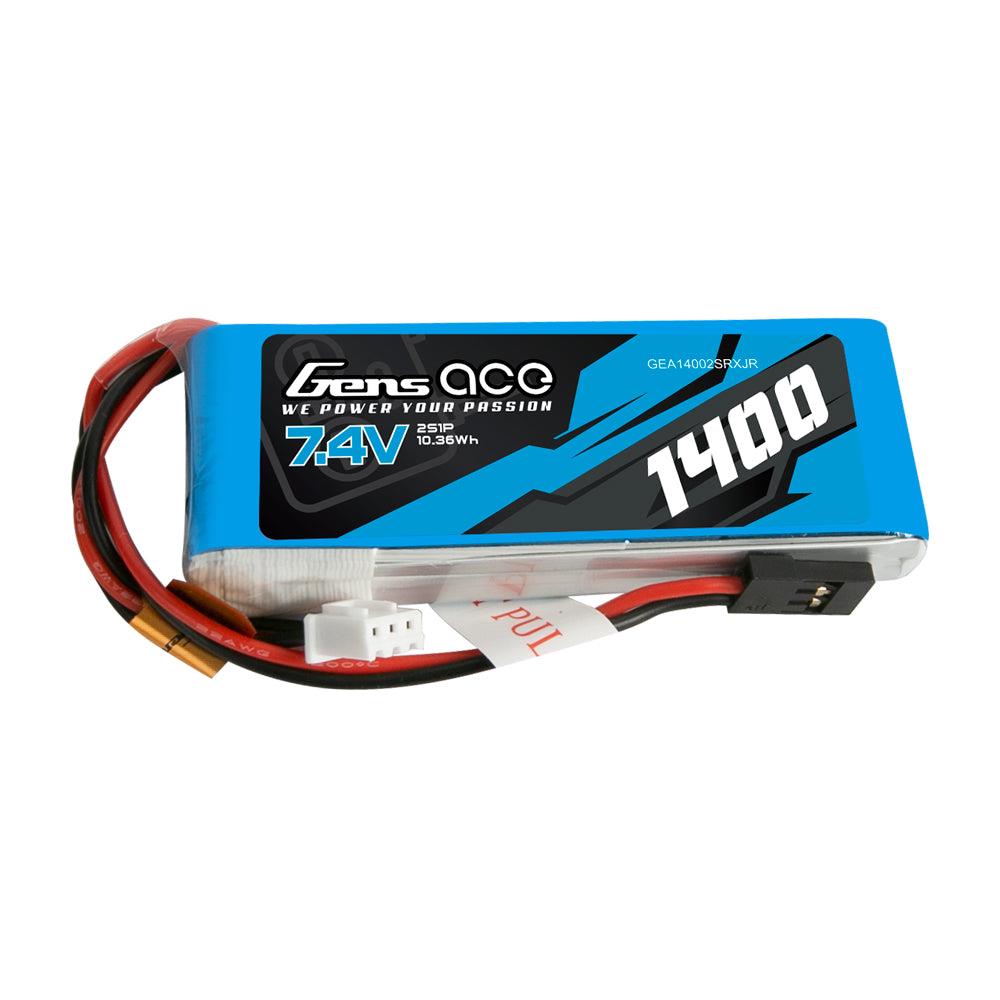 Gens Ace 1400mAh 7.4V 2S1P Transmitter Lipo Akku Pack mit JR-plug GEA14002SRXJR