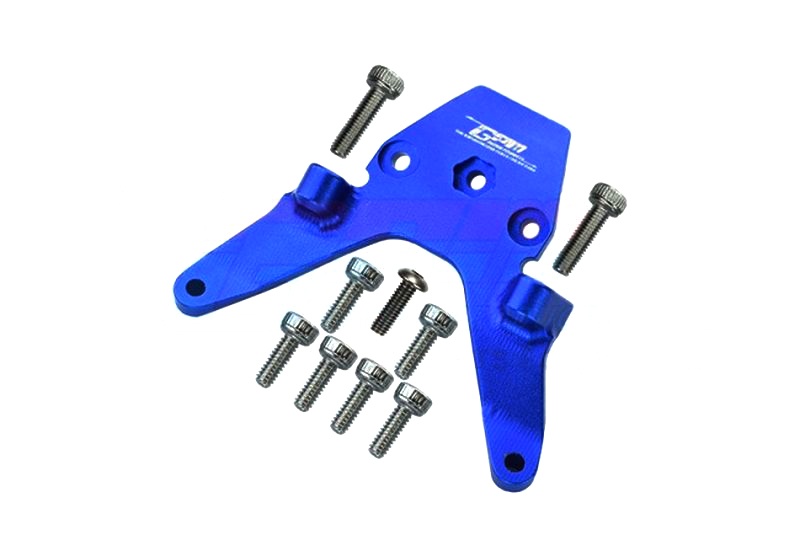 GPM ALUMINUM FRONT BULKHEAD Team Losi Mini-T 2.0 blau
