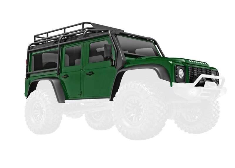Traxxas Karosserie, Land Rover Defender, Grün (kpl. incl. Anbauteile) 9712-GRN - Abbildung 1