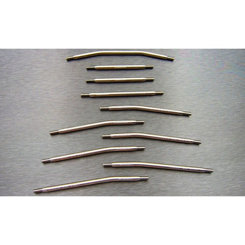 SAMIX Titan Aufhängungsstifte Link 305mm Kit 10Stk. für Axial SCX10-2 SCX2-5025FM