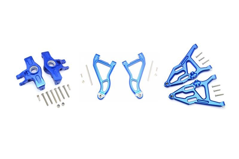 GPM Alu Aufhängung komplett Set vorn blau Traxxas UDR