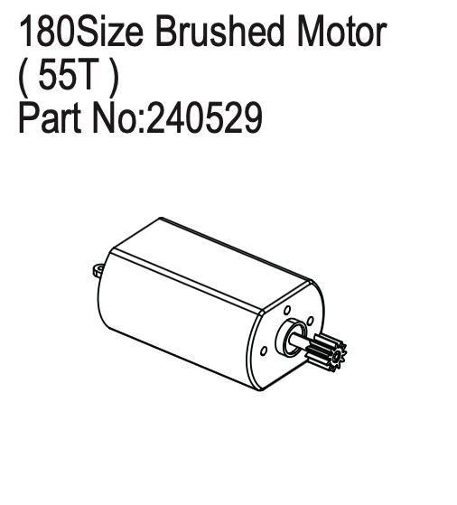 Hobby Plus 180 Size Brushed Motor, 55T 240529