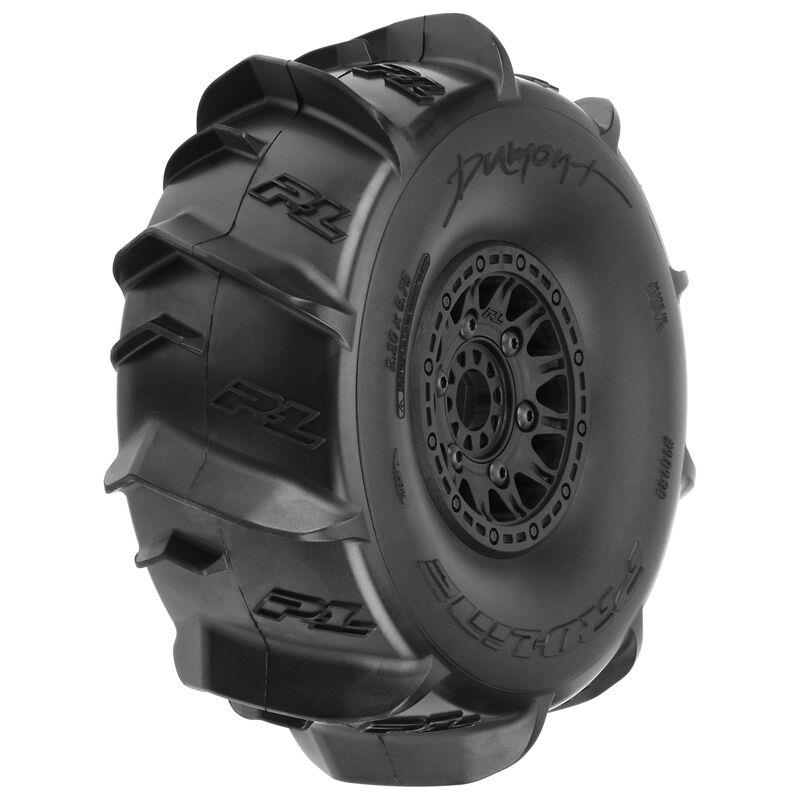 ProLine Dumont Sand/Snow Reifen montiert auf Raid Black 6x30 Removable 17mm Hex Wheels (2) für Mojave 6S und UDR Vorne or Rear