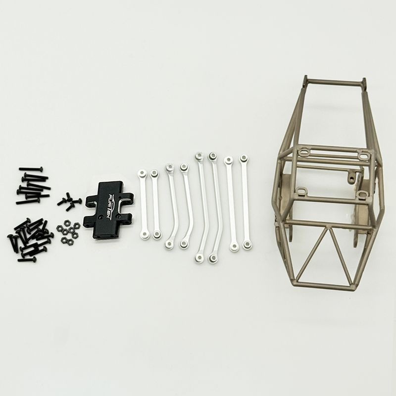 FURITEK Titanium Frame Kit with Angle Skid and High Clearance Links Titan Buggy Spare Parts for Titan Buggy 18 FUR-2750
