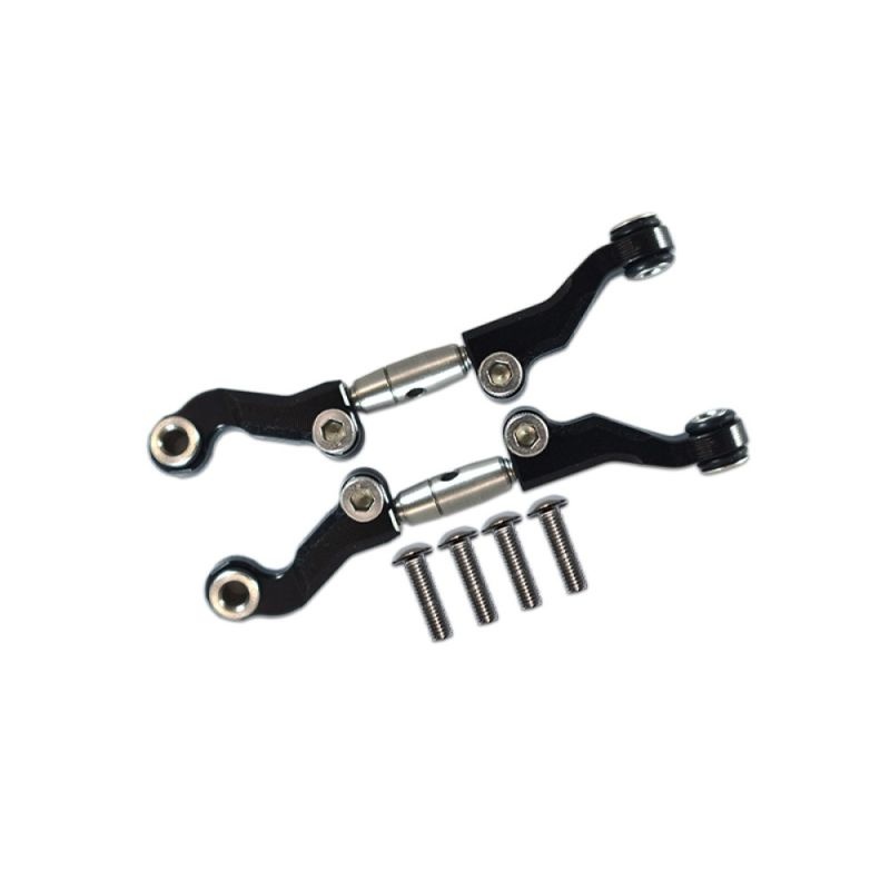 GPM Alu/Stahl Spurstangen vo einstellbar schwarz Losi Mini-T 2.0 & Mini-B LM162SBK