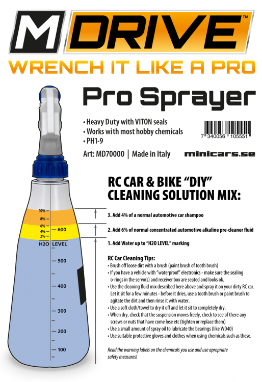 M-DRIVE Pro Sprühflasche 600ml VITON MD70000