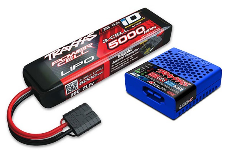 Traxxas USB-C 4A Ladegerät + LiPo 5000mAh 3s 11,1V Set mit iD-Akkuerkennung** 2985-3S - Abbildung 1