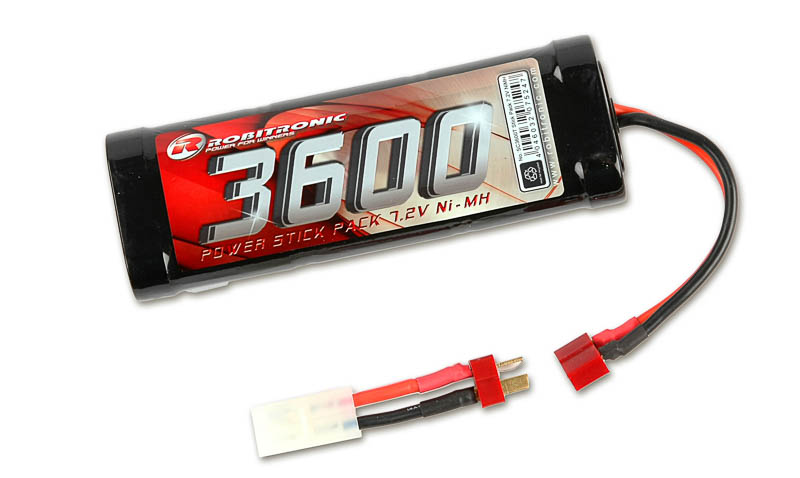 Robitronic SC3600T NiMH Akku 3600mAh 7,2V Stick Pack T-Stecker & Tamiya - Abbildung 1