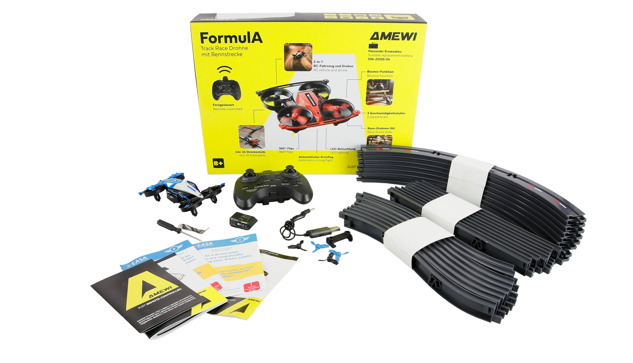 Amewi FormulA Track Race Drohne mit Rennstrecke blau 25360