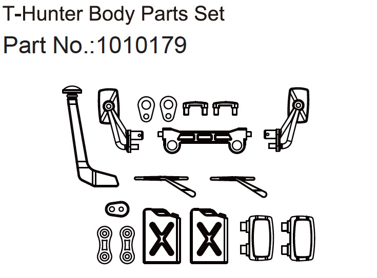 Hobby Plus Body Part Set T-Hunter - EVO 1:18 240322