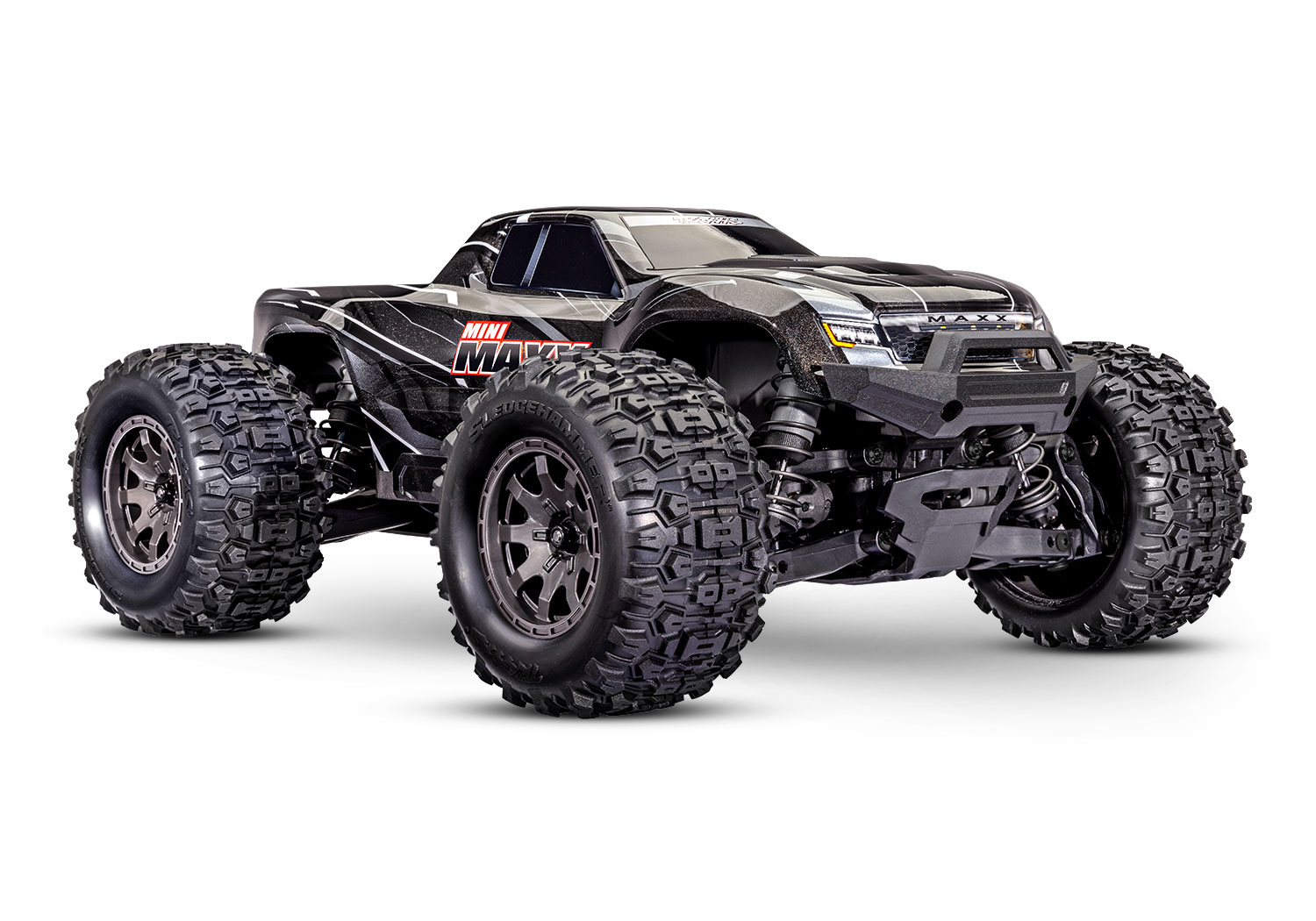 Traxxas MINI-MAXX 4WD BL-2S Brushless Schwarz, HD-Teile, mit Akku/Lader 107154-1 - Abbildung 1