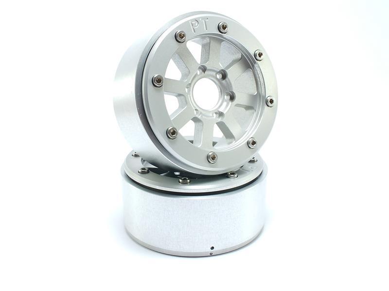 Metsafil Beadlock Wheels HAMMER silber/silber 1.9 (2 St.) ohne Radnabe MT5040SS