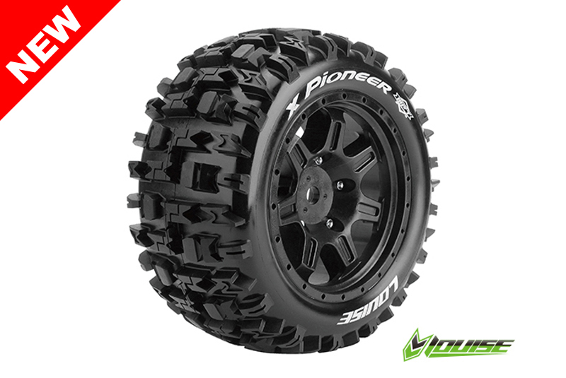 Louise X-PiONEER Sport-Reifen Felge schwarz (2) TRAXXAS X-MAXX / MFT L-T3296B