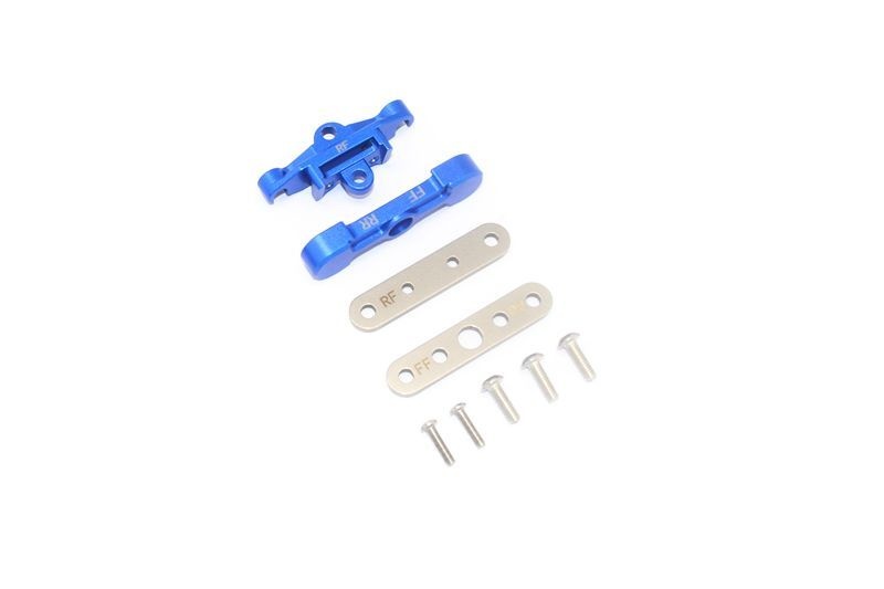 GPM Alu Querlenkerhalter unten hinten blau Traxxas MAXX