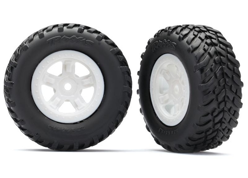 Traxxas Reifen auf Felge verklebt (SCT Felge weiß, SCT off-Road Reif 7674X - Abbildung 1