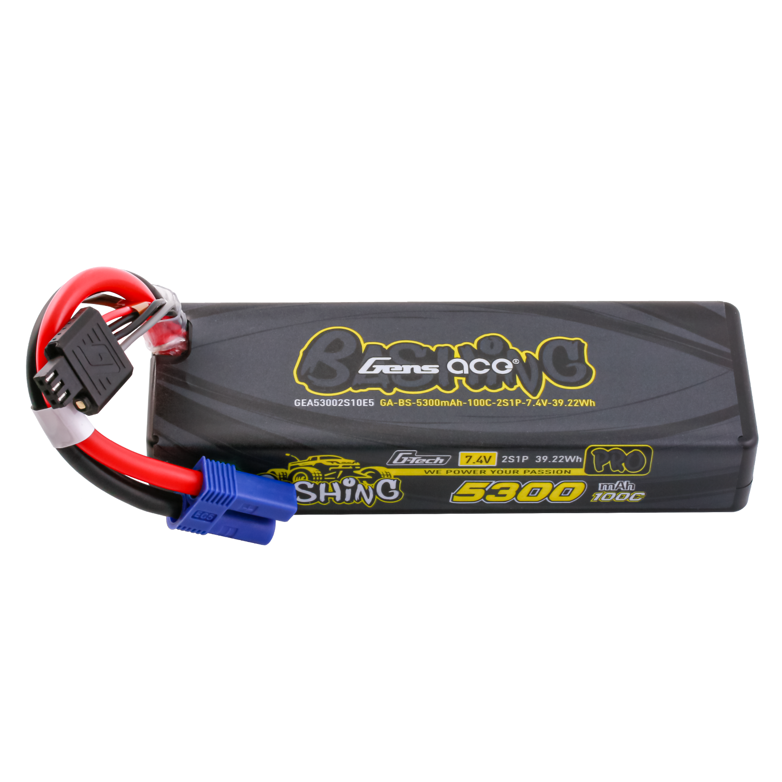 Gens Ace G-Tech 5300mAh 7.4V 100C 2S Lipo Akku Pack mit EC5-Bashing Series GEA53002S10E5