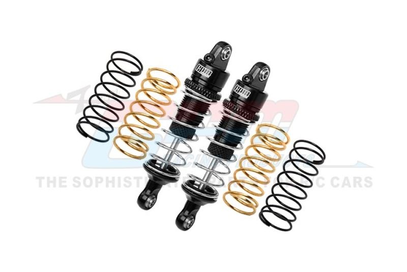 GPM Aluminium Dämpfer verstellbar v/h +3x Federn schwarz (2) für ARRMA 1/18 Granite, Typhon & 1/14 Mojave MGG058F/RBKS