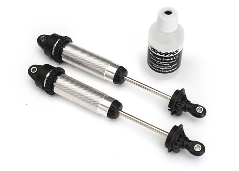 Dämpfer GTR 139mm silber Alu (gebaut ohne Federn) hi Gewinde 8460