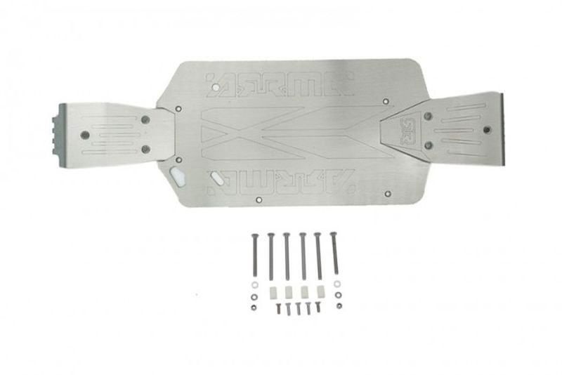 GPM Edelstahl Chassis-Unterbodenschutz vorn/hinten/mitte GPM ARRMA BIG ROCK CREW CAB MABZSP1AOC