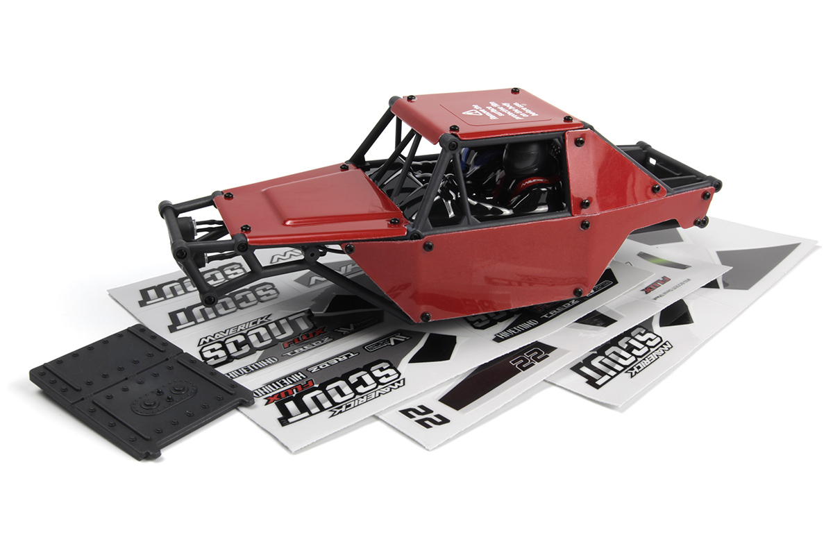 Maverick Scout-24 1/24th Rock Crawler - Karosserie lackiert - Rot 151311