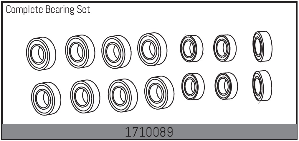 Absima Komplettes Kugellagerset 1710089