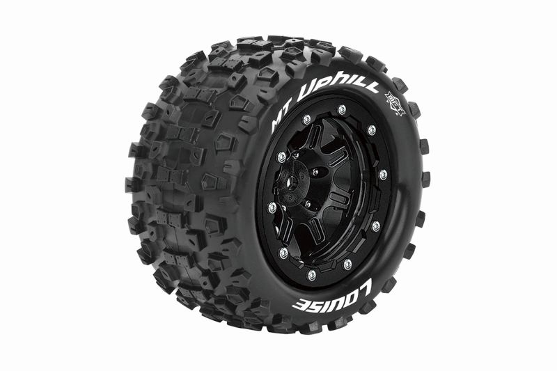 Louise MFT MT-UPHILL 2.8 soft Felge schwarz (2) 17mm TRAXXAS MAXX, HPI / 1/2Z Offset / L-T3330SB - Abbildung 1