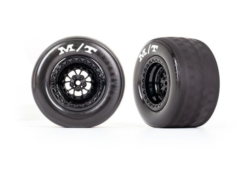 Traxxas Reifen auf Felge montiert schwarz glänzend hinten (2) 9475