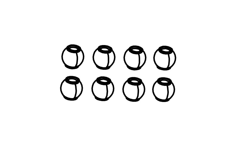 Absima Tie Rod Ball Heads (8) 1610159