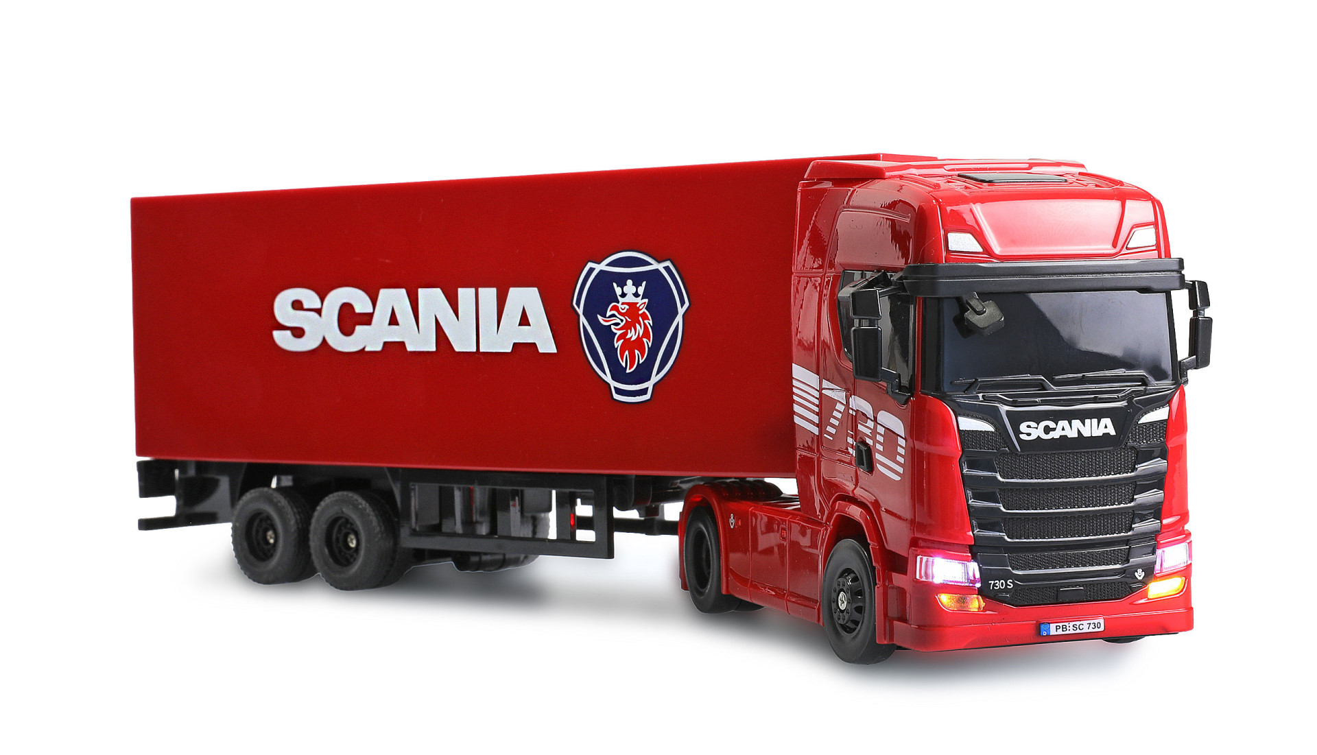 Amewi Scania 730 S Mini LKW mit Kofferauflieger proportional 4WD 1:64 RTR rot - Abbildung 2