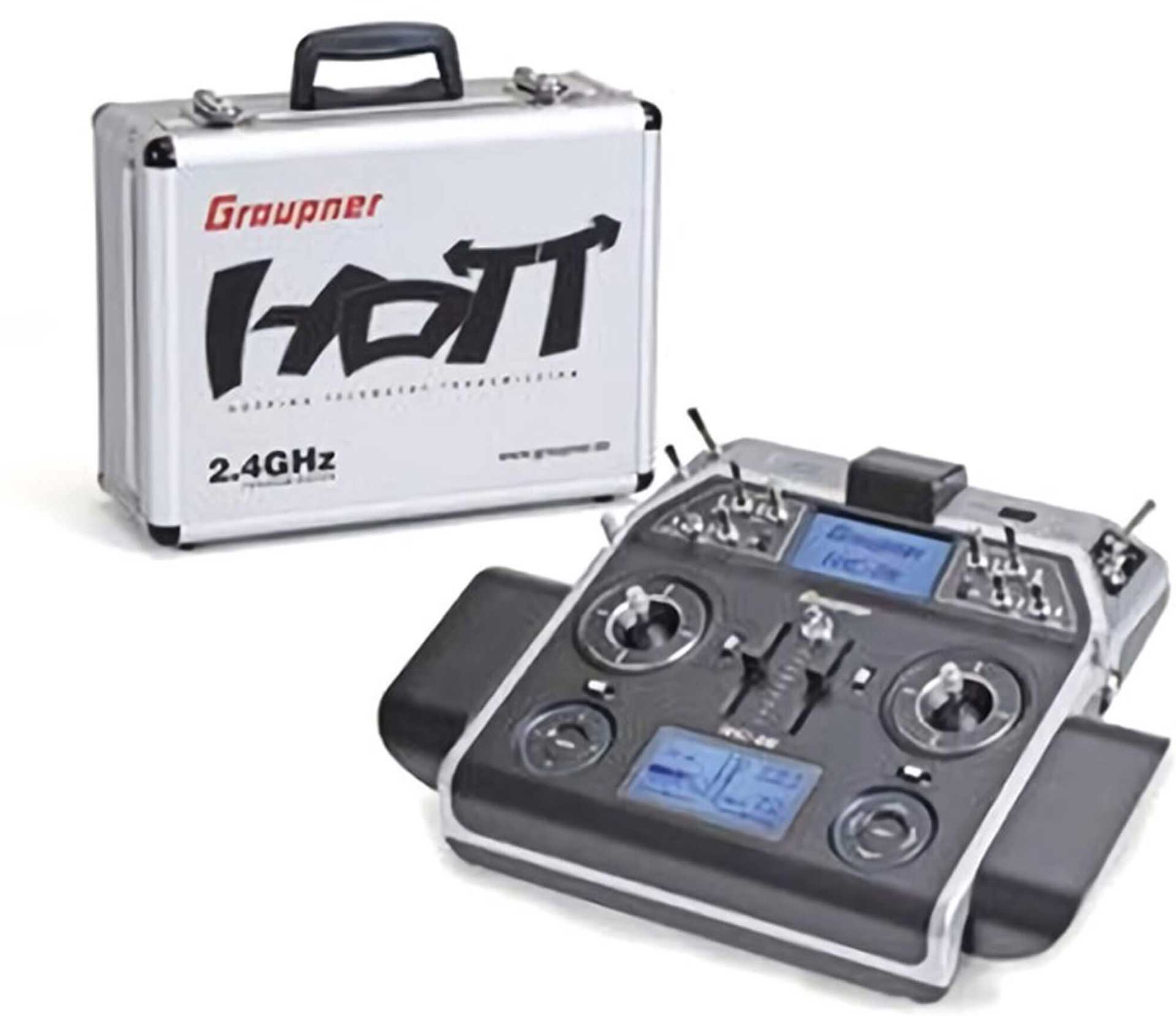 GRAUPNER MC-28 HOTT EINZELSENDER 2,4Ghz FERNSTEUERUNG 33028.77