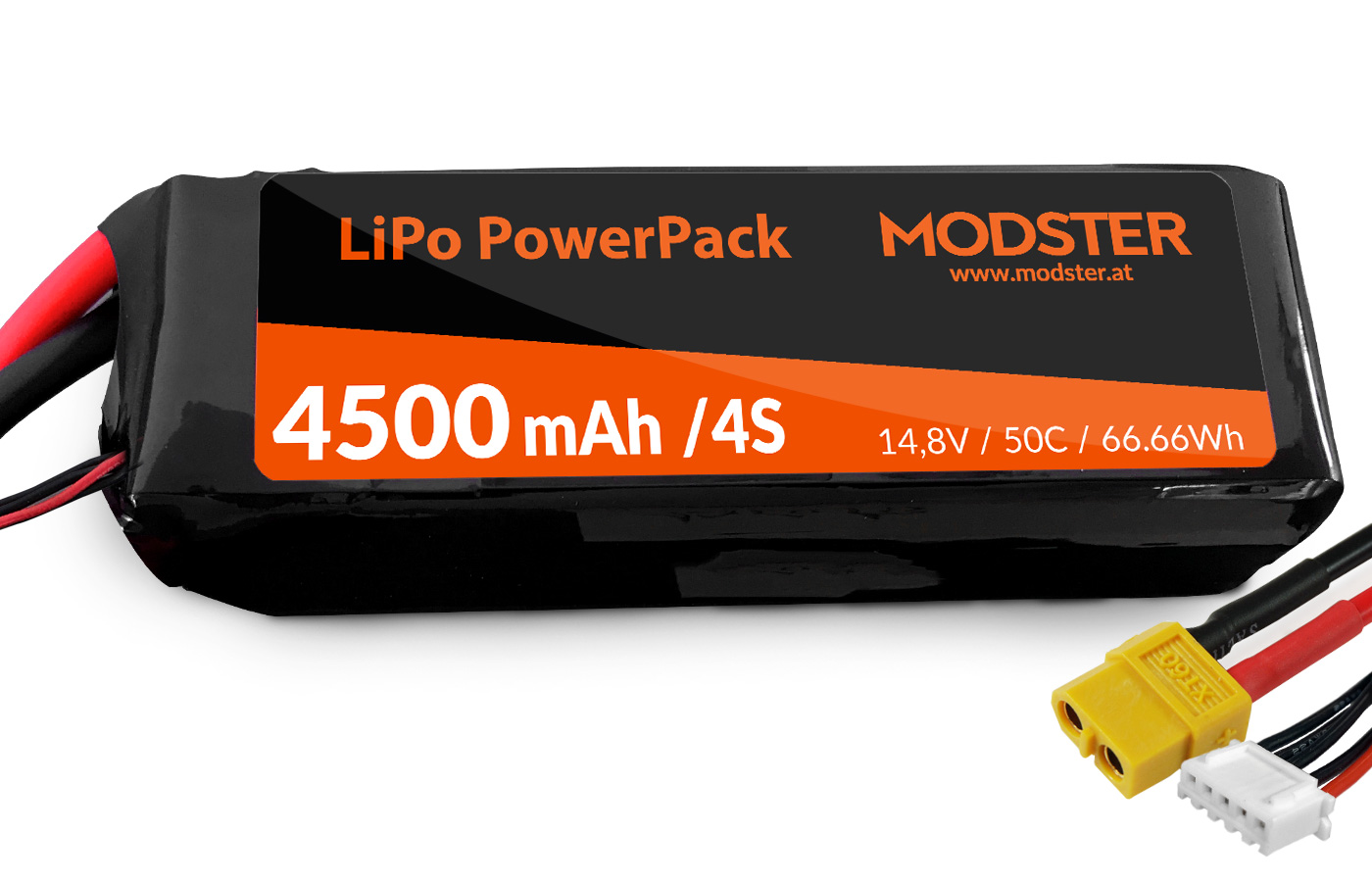 Modster LiPo Akku 4S 14,8V 4500 mAh 50C (XT60) PowerPack MD11606