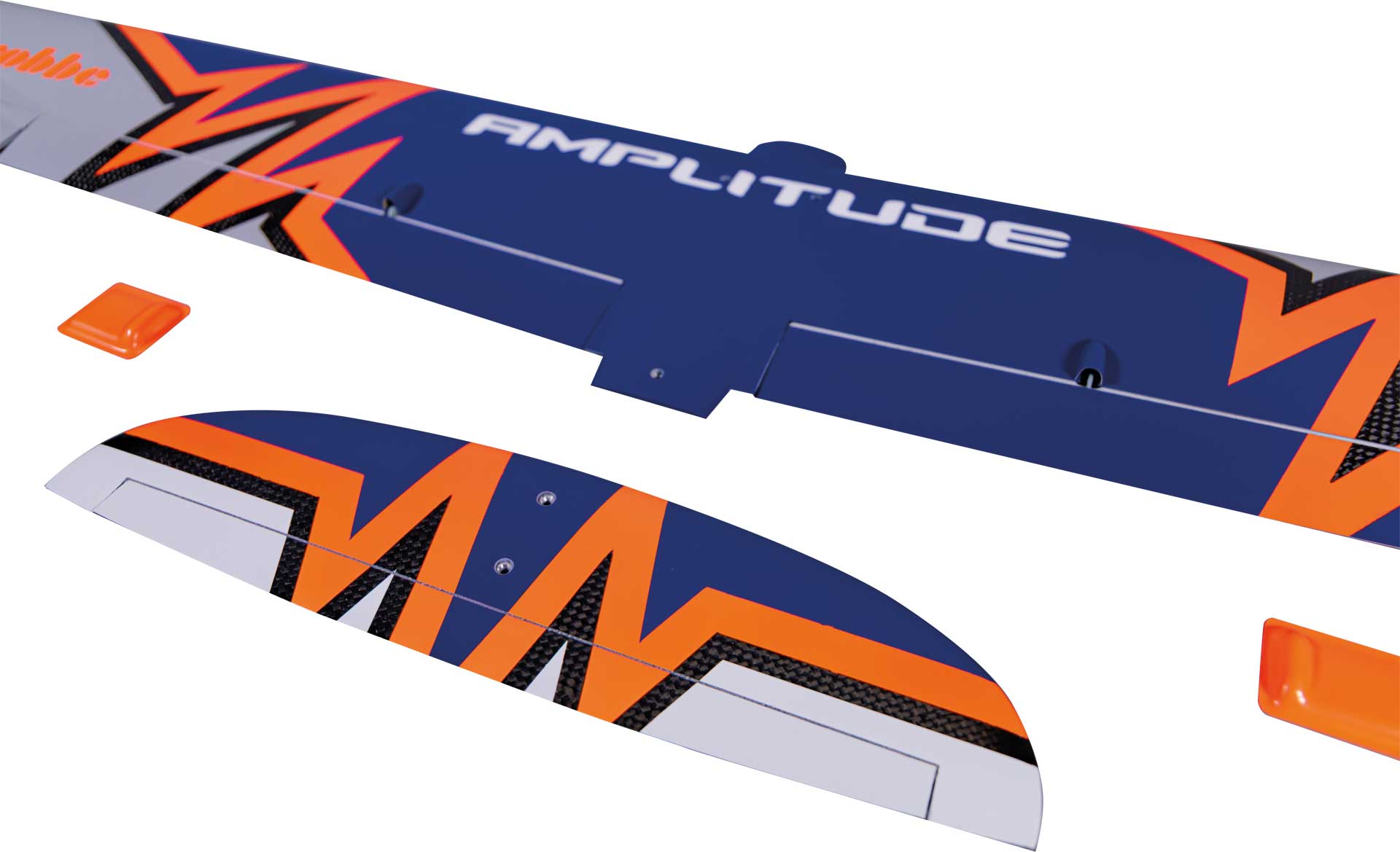 Robbe Amplitude ARF 1,8m Voll-Carbon Neon Orange/Blau, Sichtcarbon 2717