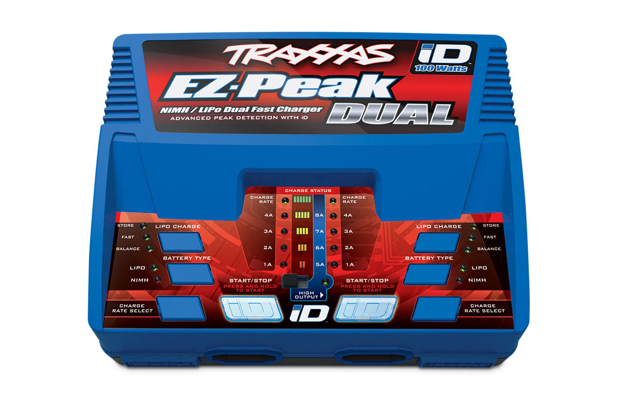 Traxxas DUAL EZ-Peak Plus 2x4-Amp NiMH/Lipo Schnell-Lader 2972G 2972GX V2018 - Abbildung 1
