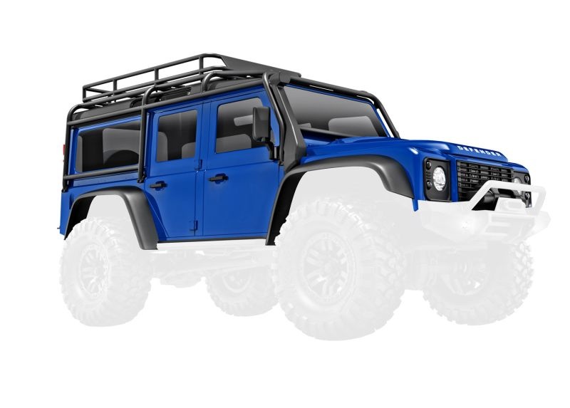 Traxxas Karosserie, Land Rover Defender, Blau (kpl. incl. Anbauteile) 9712-BLUE - Abbildung 1
