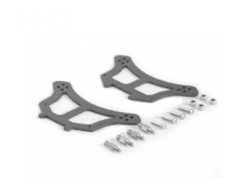 HBX Alu Dämpferbrücke vorne und hinten 6202