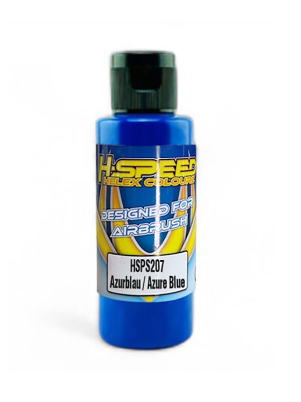 H-SPEED Lexan Airbrush Farbe 60 ml Azurblau / Azure Blue HSPS207