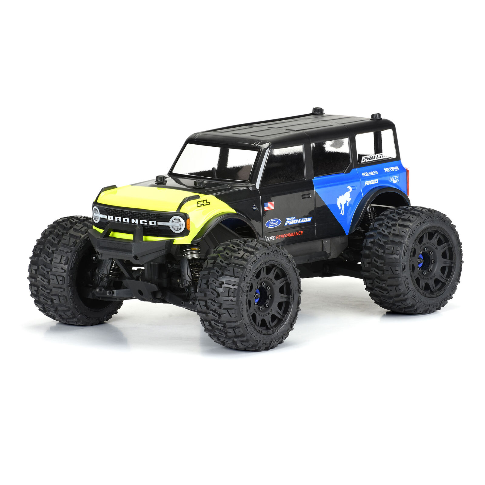 Pro-Line 2021 Ford Bronco HD Karo klar für E-Revo 2.0 & MAXX mit lange Karo-Steher 3594-00
