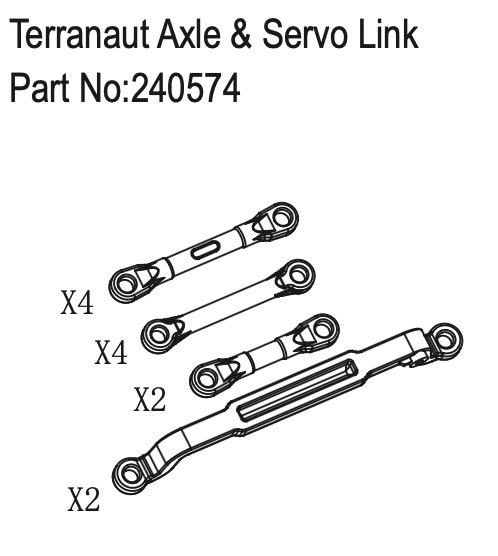 Hobby Plus Terranaut Axle & Servo Link 240574