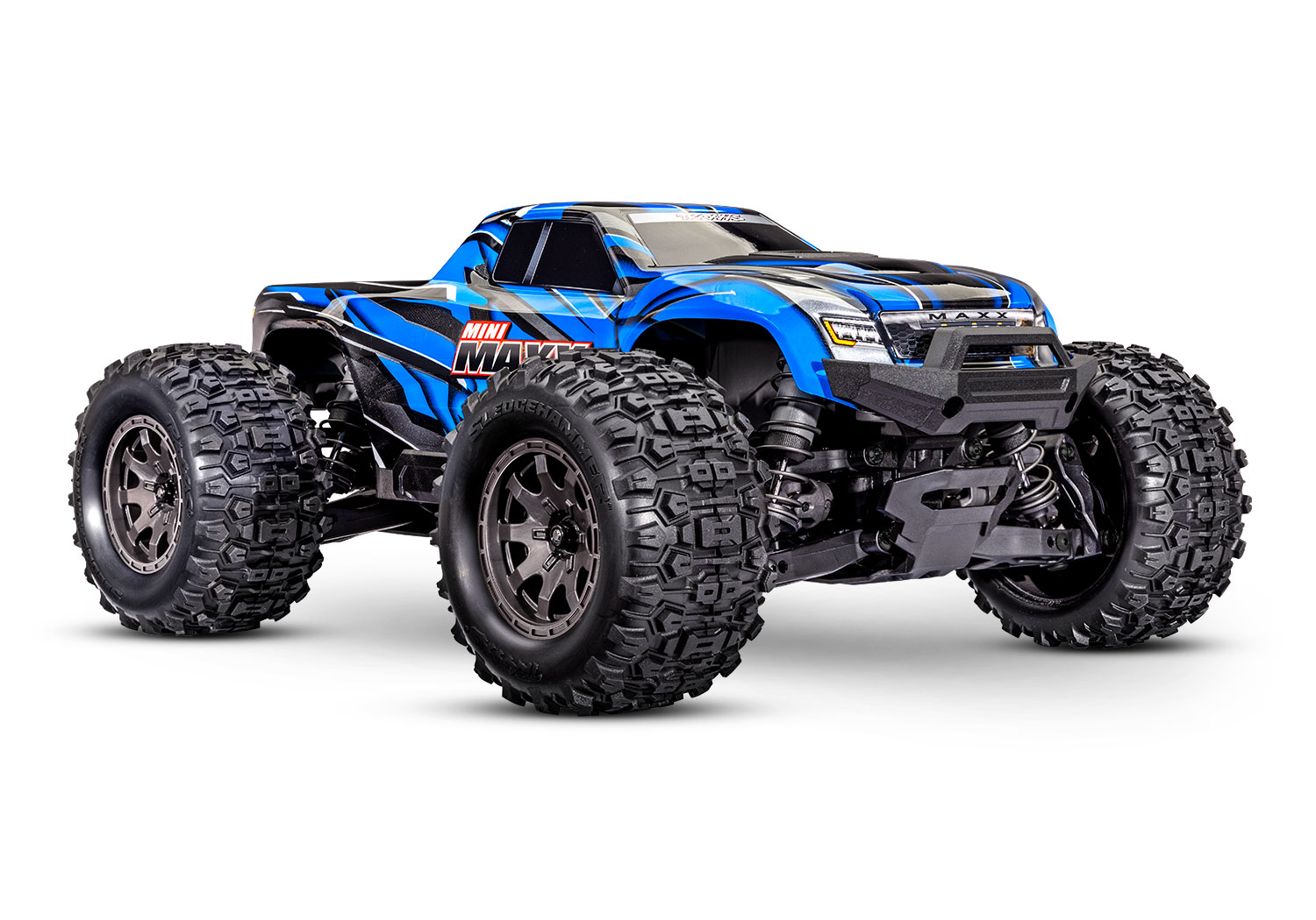Traxxas MINI-MAXX 4WD BL-2S Brushless Blau, HD-Teile, mit Akku/Lader 107154-1 - Abbildung 1