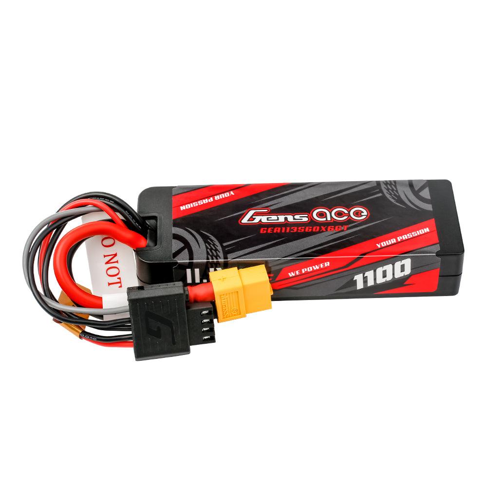 Gens Ace G-Tech 1100mAh 11.1V 3S1P 60C GRP-76 Hardcase Lipo Akku Pack mit XT60 Stecker GEA113S60X6GT