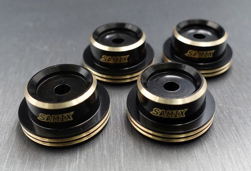 SAMIX SCX-6 brass shock spring under cap 4pcs für SCX-6 SCX6-4047