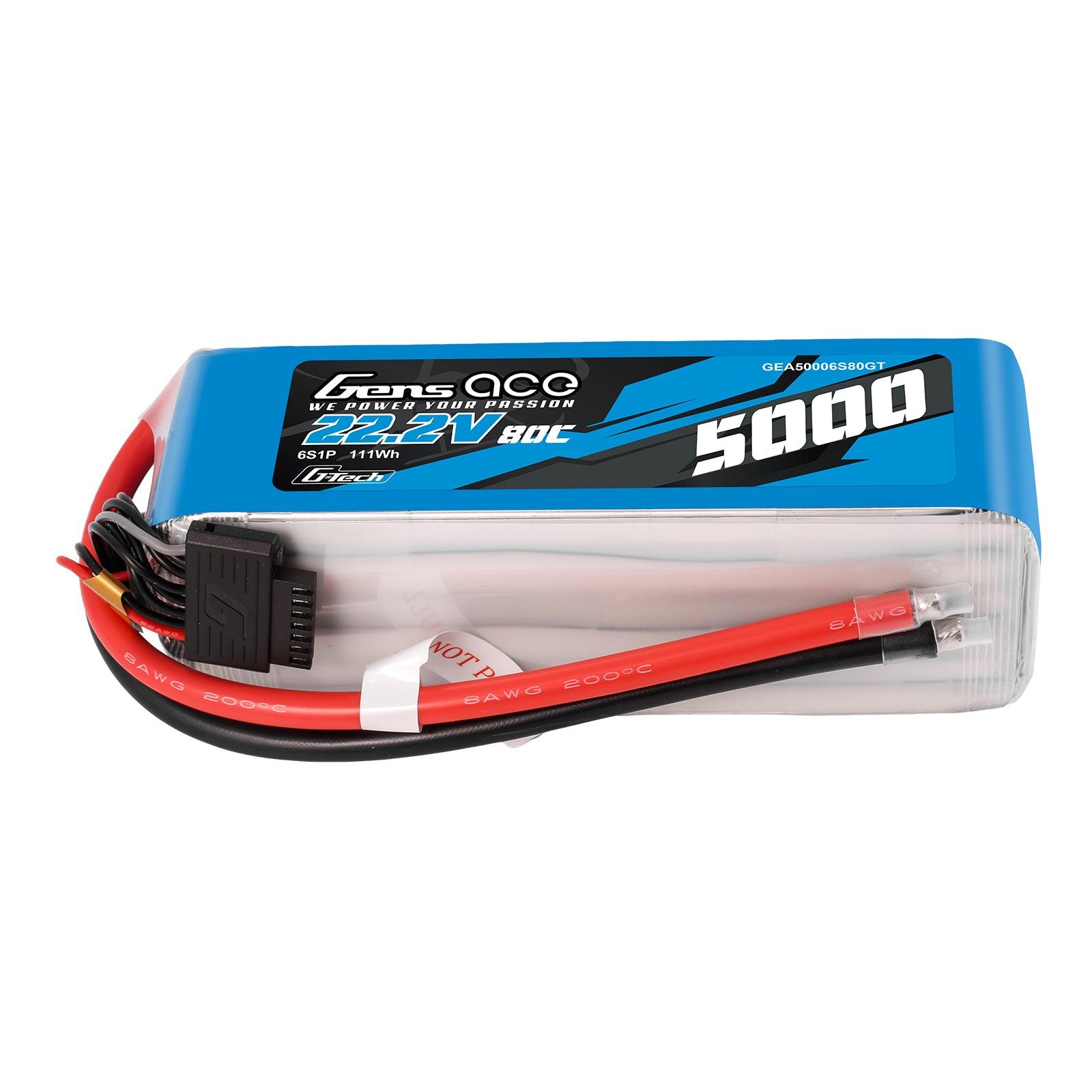 Gens Ace G-Tech 5000mAh 22.2V 80C 6S1P Heli Lipo Akku (F5B) GEA50006S80GT