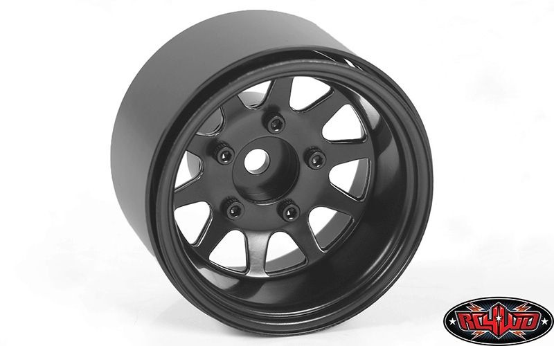RC4WD ZW-0281 Deep Dish Wagon 1.55 Stamped Steel Beadlock Wheels (Black)
