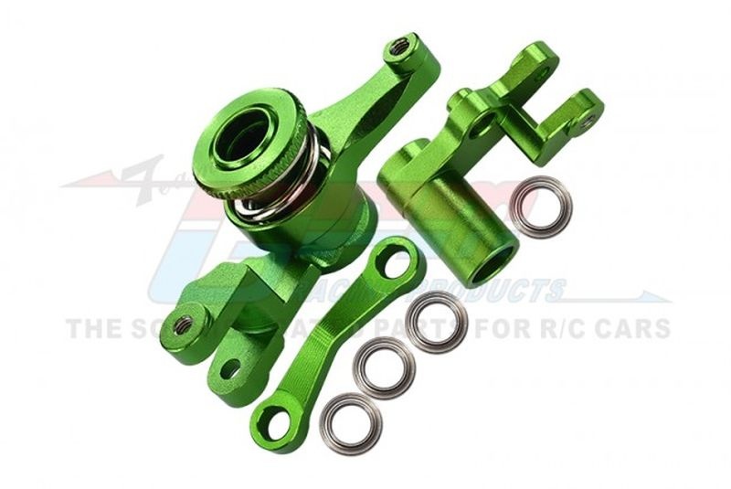 GPM Alu Lenkungs-Set eloxiert mit Kugellager grün Traxxas Slash, Stampede, Rustler, Hoss, Rally 4x4