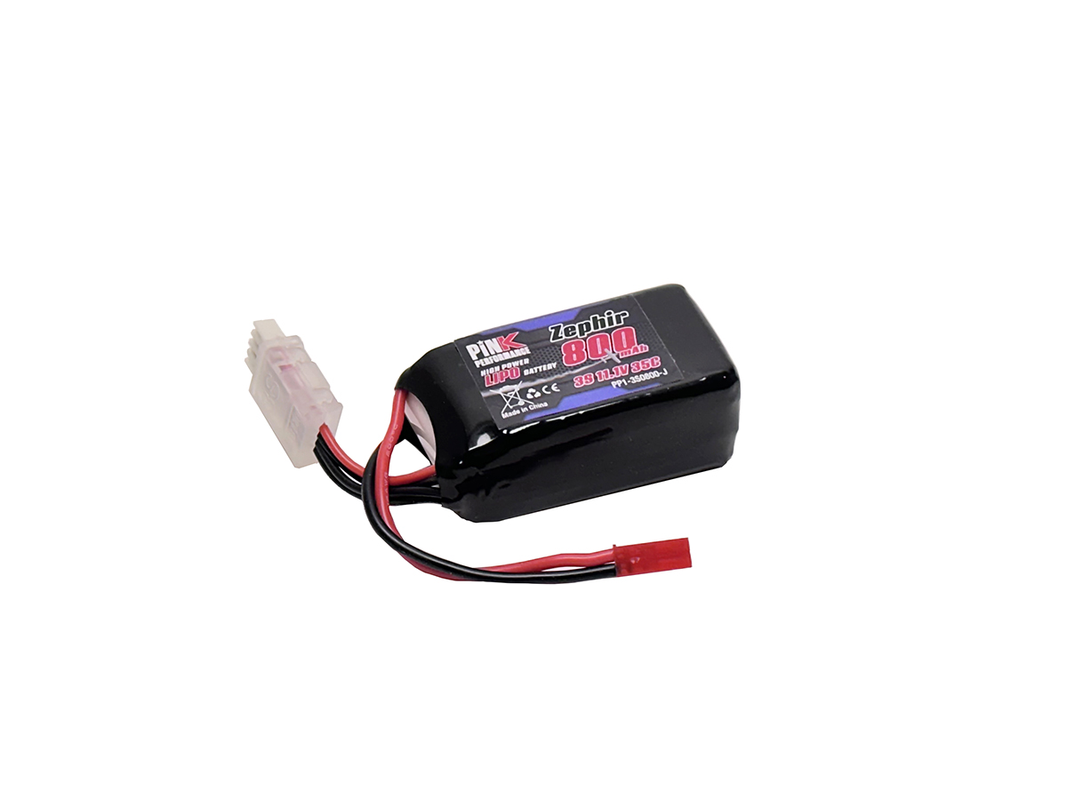 Pink Performance Zephir LiPo Akku 3S 11.1V-800-35C (JST) 70x31x20.5mm 72g PP1-3S0800-J