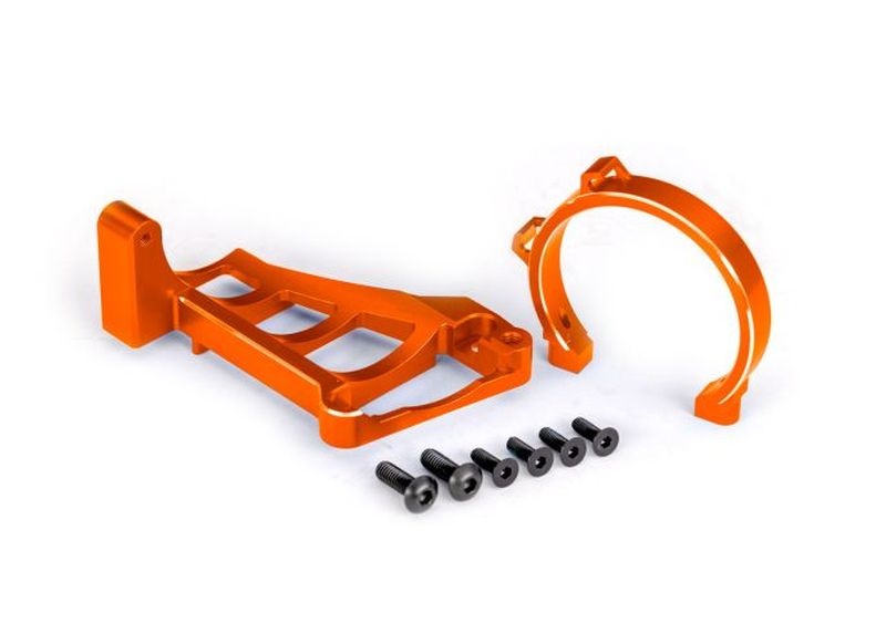 Traxxas Motorhalter orange Alu für TRX3483 Maxx Slash 10262-ORNG