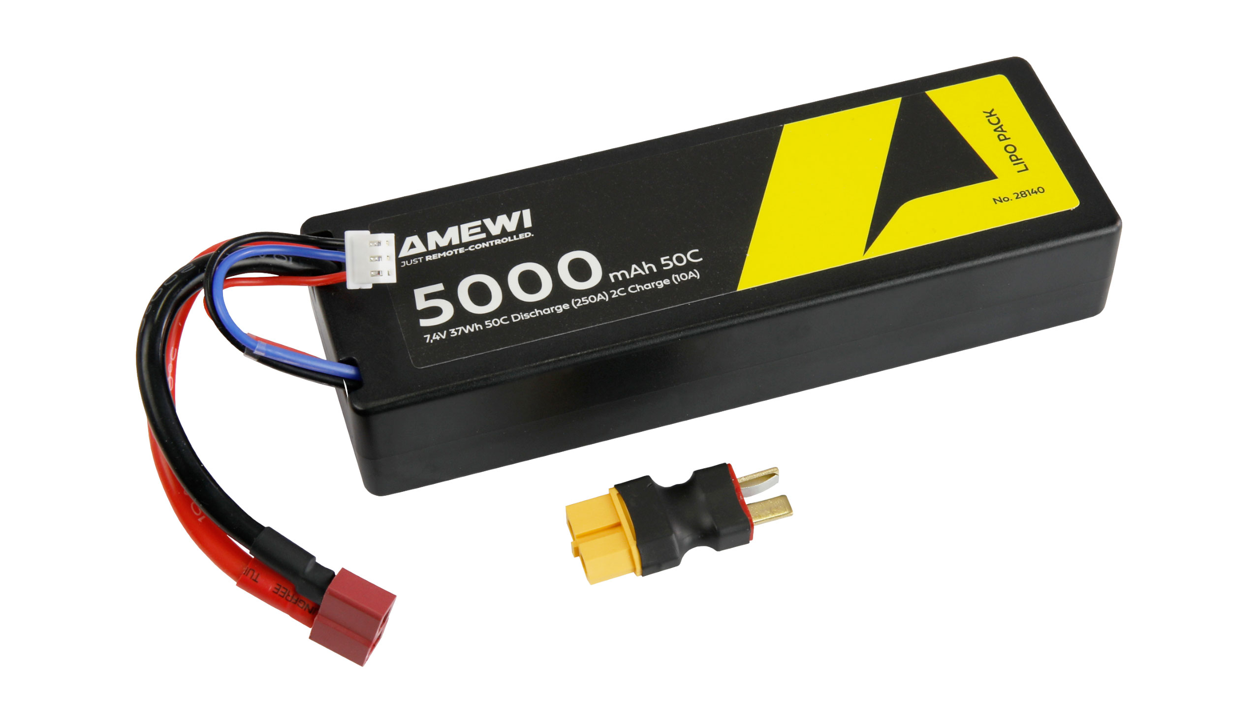 Amewi LiPo Akku 2S 7,4V 5000mAh 50C T-Plug 28140